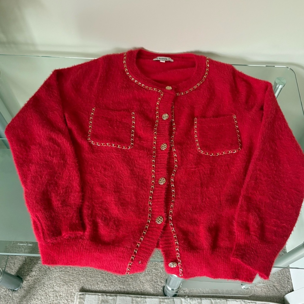Nanette Lepore Cherry Red Knit Top